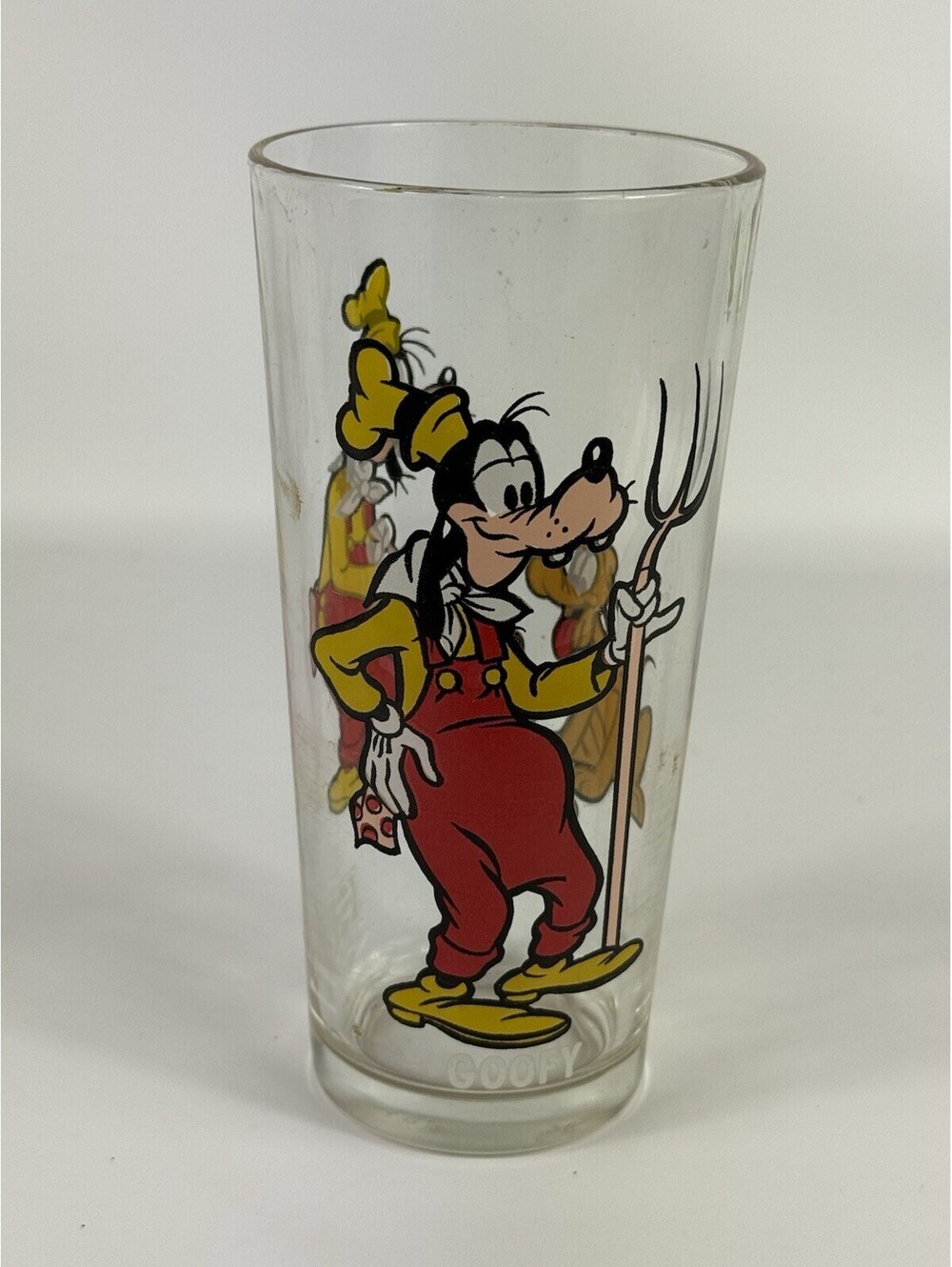 Vintage 1978 Goofy Walt Disney Character Glass Pepsi Collector Series 6" Tall